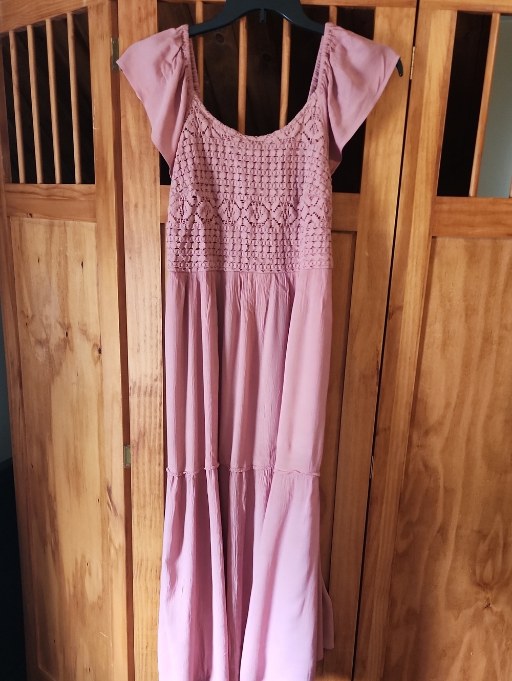 Sincerely Jules Dusty Rose Textured Knit MAXI dress